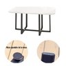 Mesa de Jantar Minimalista com 6 Cadeiras Compacta 145cm:bicolor/branco e Preto - 5