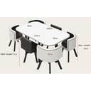 Ver imagem 6 de Mesa de Jantar Minimalista com 6 Cadeiras Compacta 145cm:bicolor/branco e Preto