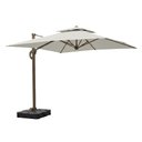 Ver imagem 1 de Ombrelone Guarda Sol Premium Aluminio Branco 3x3m c/ Base de 120L