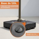 Ver imagem 5 de Ombrelone Guarda Sol Premium Aluminio Branco 3x3m c/ Base de 120L
