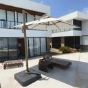 Ver imagem 2 de Ombrelone Guarda Sol Premium Aluminio Branco 3x3m c/ Base de 120L