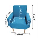 Ver imagem 2 de Capa Poltrona Sala.:azul-escuro