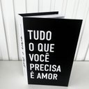 Ver imagem 4 de Livro Caixa Fake para Decorar Branco/preto Amor É Tudo