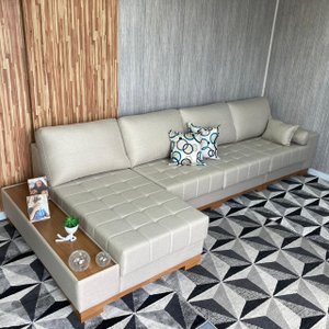 Sofá Rovere Retrátil 3 Módulos com Chaise Longue Direita* 3,75m