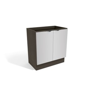 Balcão Armário 80cm Kappesberg H764 Cor Onix Steel Cinza