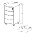 Ver imagem 7 de Conjunto 2 Peças com Escrivaninha em L e Gaveteiro Bit Organizador com Chave 4 Gavetas 8 Nichos 135C 100% MDF