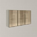 Ver imagem 5 de Armario Aereo 3 Portas Vidro Mdf 120 Cm Kali 1219763 Bianco Toq Nicioli