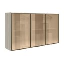 Ver imagem 1 de Armario Aereo 3 Portas Vidro Mdf 120 Cm Kali 1219763 Bianco Toq Nicioli