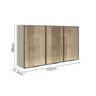 Armario Aereo 3 Portas Vidro Mdf 120 Cm Kali 1219763 Bianco Toq Nicioli - 3
