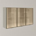 Ver imagem 2 de Armario Aereo 3 Portas Vidro Mdf 120 Cm Kali 1219763 Bianco Toq Nicioli