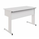 Ver imagem 5 de Mesa Escrivaninha Pés Metal 120cm x 60cm com Gaveteiro Suspenso 2 Gavetas F5 Office Cor:Cinza
