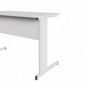 Ver imagem 6 de Mesa Escrivaninha Pés Metal 120cm x 60cm com Gaveteiro Suspenso 2 Gavetas F5 Office Cor:Cinza