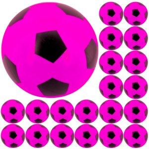 Kit 36x Bola de Vinil Pingo Dente de Leite Futebol - Rosa