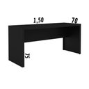 Ver imagem 4 de Mesa de escritório Job40 pé painel preto 150x70 tampo preto