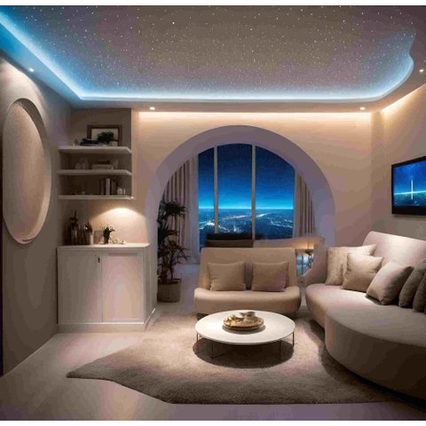 Kit Iluminação Céu Estrelado Fibra Ótica 100 Pontos Mix Multicolorido Fonte Bivolt para Quarto Sala