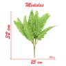 10 Ramos Decoração Arranjo Samambaia Artificial 35cm - 2