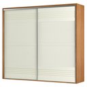 Ver imagem 1 de Guarda Roupa Casal 267cm 2 Portas de Correr 100% MDF TW603 Freijó/Off White - Dalla Costa