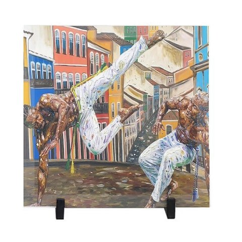 Azulejo Decorativo Capoeira Salvador e Pelourinho Decoração de Mesa