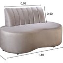 Ver imagem 3 de Sofá Redondo Curvo Orgânico Namoradeira Doha