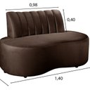 Ver imagem 3 de Sofá Redondo Curvo Orgânico Namoradeira Doha