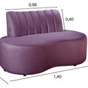 Ver imagem 3 de Sofá Redondo Curvo Orgânico Namoradeira Doha