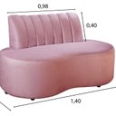 Ver imagem 3 de Sofá Redondo Curvo Orgânico Namoradeira Doha