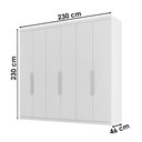 Ver imagem 3 de Guarda Roupa Casal Evidence Plus Branco - Zanzini