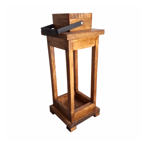 Lanterna Marroquina em Madeira Rústica