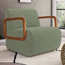Ver imagem 2 de Poltrona Decorativa Orgânica Living Kavya Bouclê Verde Oliva - Desk Design