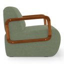 Ver imagem 6 de Poltrona Decorativa Orgânica Living Kavya Bouclê Verde Oliva - Desk Design