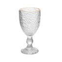 Ver imagem 2 de Taca para Agua de Cristal de Chumbo Martelado com Fio de Ouro Petra 320ml