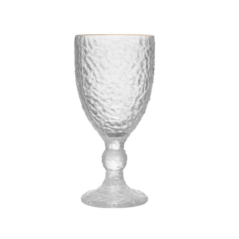 Taca para Agua de Cristal de Chumbo Martelado com Fio de Ouro Petra 320ml