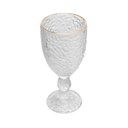 Ver imagem 3 de Taca para Agua de Cristal de Chumbo Martelado com Fio de Ouro Petra 320ml