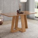 Ver imagem 1 de Mesa de Jantar 6 Lugares 160cm com Vidro Lince Nature H02 - Mpozenato
