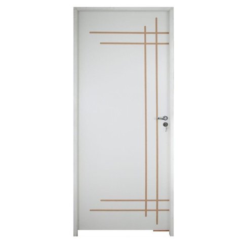 Porta Belissima 9 Prime Batente 09 cm Fechadura Stilo Externa 62 x 2,10 Abertura Direita Branco Rodam