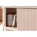 Ver imagem 5 de Rack Bancada P/tv até 75 Pol Atlas 100% Mdf C/ Ripado e Pés 218x62cm Off White - Dj Móveis