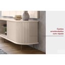 Ver imagem 7 de Rack Bancada P/tv até 75 Pol Atlas 100% Mdf C/ Ripado e Pés 218x62cm Off White - Dj Móveis