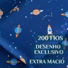 Jogo Lençol Infantil Solteiro Bouti 2 Peças 200 Fios Estampado Toque Seda:galaxia - 3
