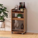 Ver imagem 5 de Carrinho Bar 3 Prateleiras e Rodizios 74x40 Cm 4628 Arly Cinamomo