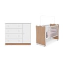 Ver imagem 4 de Berço e Cômoda Sapateira Doce Sonho Branco – Qmovi