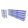 Gondola 4 mini porta pallet 250 kg 180x200x60 (CxLxP) cinza com azul sem bandejas - 1