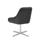 Ver imagem 3 de Cadeira Poltrona Decorativa Giratória Capitonê Alice para Sala de Estar Veludo Grafite