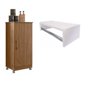 Kit Armário Multiuso Lirio Moval com Cabideiro Suspenso 60cm