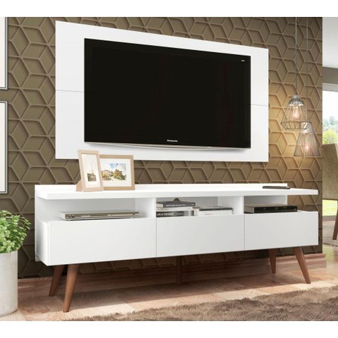 Rack e Painel para Tv Londres Branco Madesa
