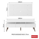Ver imagem 6 de Rack e Painel para Tv Londres Branco Madesa