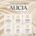 Ver imagem 7 de Conjunto Cama Casal King Size Alícia 04 Pç Bordado 400 Fios:Palha