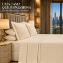 Ver imagem 6 de Conjunto Cama Casal King Size Alícia 04 Pç Bordado 400 Fios:Palha