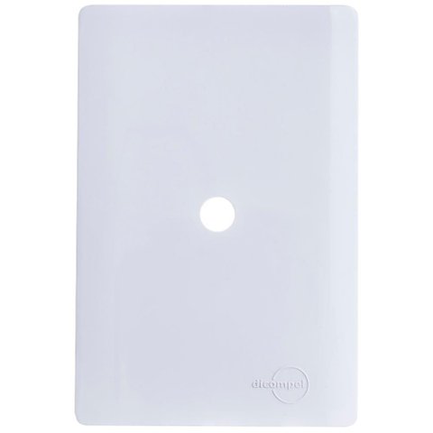 Placa 4x2 com Furo + Suporte Branco da Linha Novara - 1100-43 - DICOMPEL PLACA 4X2 C/FURO + SUPORTE 
