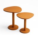 Ver imagem 2 de Kit 2 Mesas Laterais de Canto Monopé com Tampo Orgânico Mel