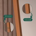 Ver imagem 2 de Espelho Grande Oval com Base Reta Marrom Corpo Inteiro 150x60 Cm com Suporte de Chão